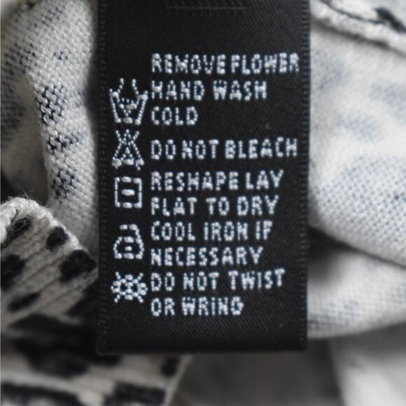 SILX August Silk black/cream leopard print cardigan sweater size SLIM FIT Large - Picture 4 of 6